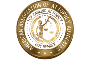 American Association of Attorney Advocates / Top Ranking Attorney / 2020 Member - Badge